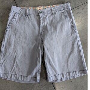 Levi's Y2K Tab Twills Women's Gray Chino Shorts with Patterned Waistband Size 12